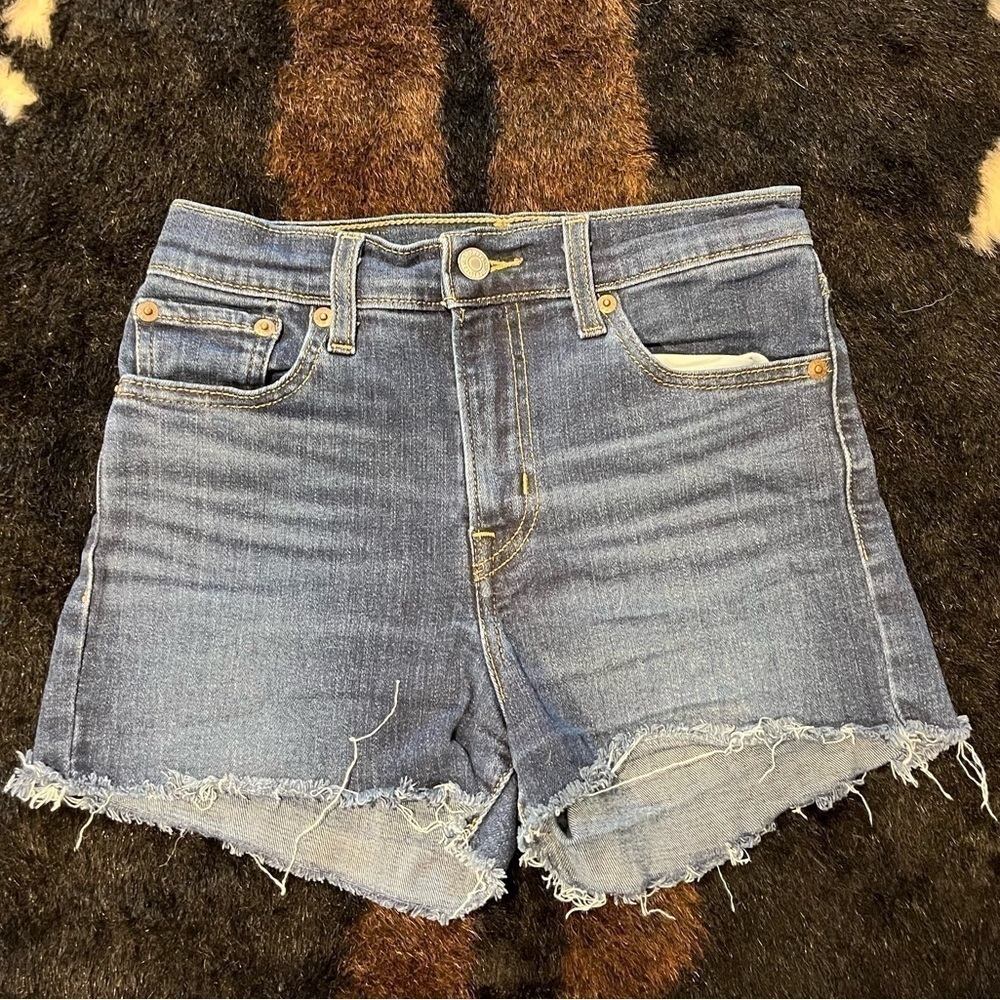 Levis denim cut off jean shorts size 25 - Picture 2 of 2